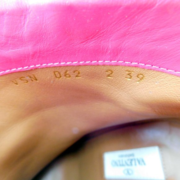 VALENTINO Dark Hot Pink Patent Metal Heel Booties 39 - Picture 11 of 11